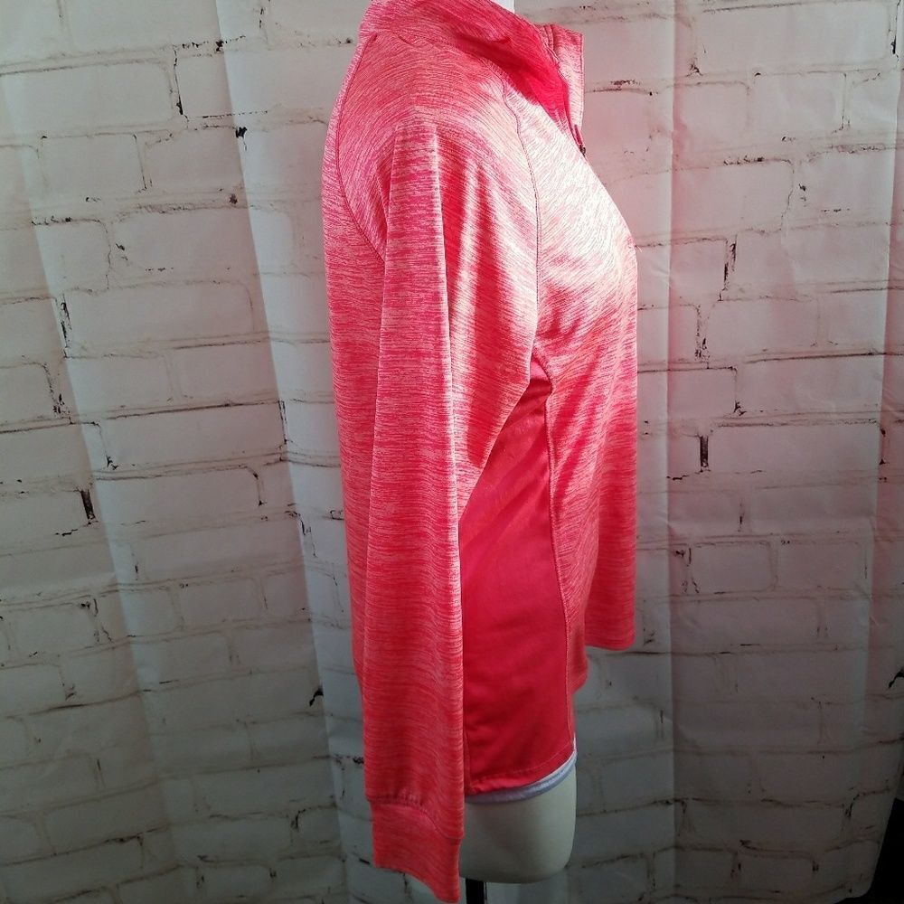 5/$25 Women's orange athletic top half zip collared - Picture 2 of 5